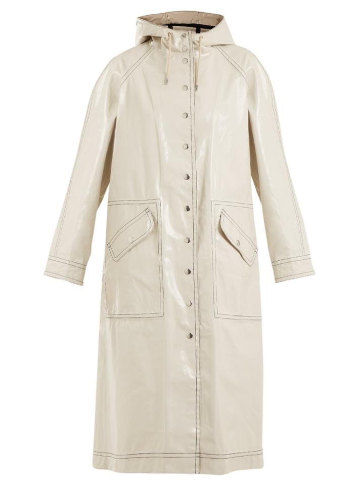 Alexachung Contrast-stitching Hooded Cotton-blend Raincoat