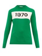 Matchesfashion.com Bella Freud - Sequinned 1970 Cashmere Sweater - Womens - Green Multi