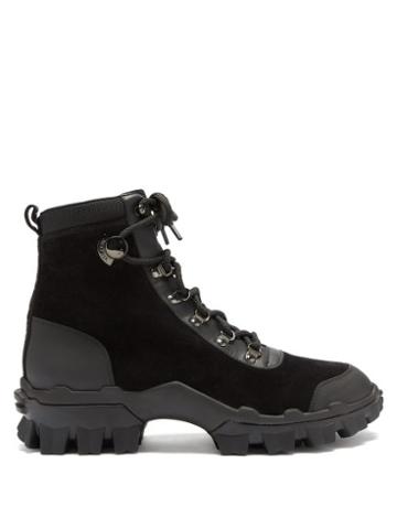 Matchesfashion.com Moncler - Helis Trek-sole Leather And Suede Boots - Womens - Black