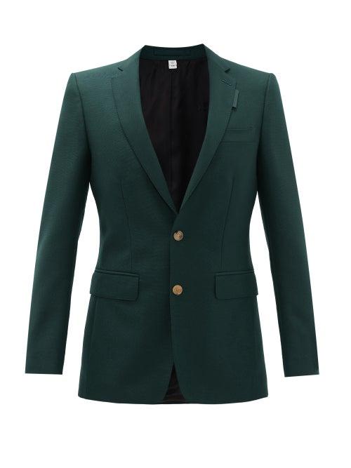 Matchesfashion.com Burberry - Slim-fit Wool-blend Jacket - Mens - Green