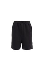 Matchesfashion.com Y-3 - Logo-print Cotton-jersey Shorts - Mens - Black