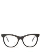 Matchesfashion.com Bottega Veneta - Round Acetate Glasses - Womens - Black