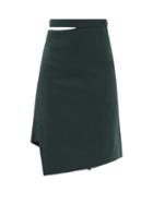 Vivienne Westwood - Infinity Asymmetric Virgin Wool Skirt - Womens - Green