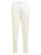 Matchesfashion.com Helmut Lang - Mid Rise Leather Trousers - Womens - White
