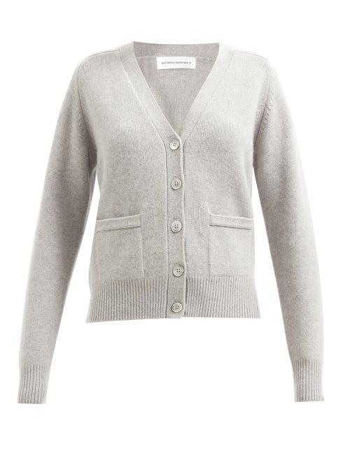 Extreme Cashmere - No.81 Card Stretch-cashmere Cardigan - Womens - Light Grey