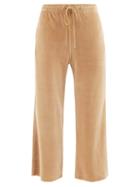 Nili Lotan - Daphne Cropped Cotton-blend Wide-leg Track Pants - Womens - Camel