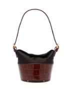 Matchesfashion.com By Far - Jamie Mini Crocodile Embossed Leather Bag - Womens - Brown Multi