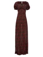 Matchesfashion.com Rat & Boa - Magnolia Floral Print Georgette Maxi Dress - Womens - Multi