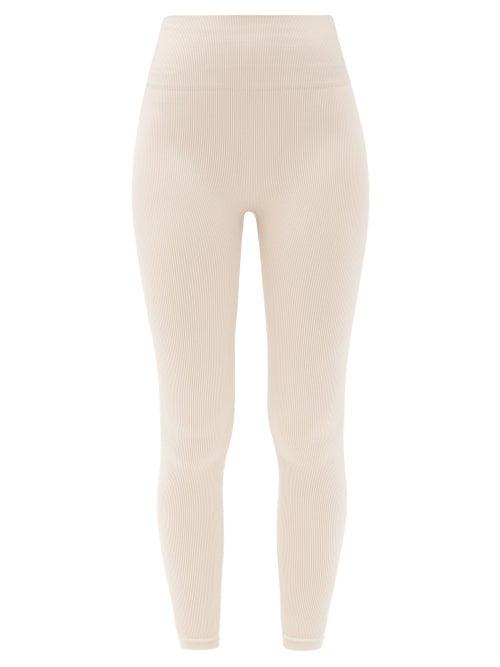 Matchesfashion.com Prism - Awaken Ribbed-jersey Leggings - Womens - Beige
