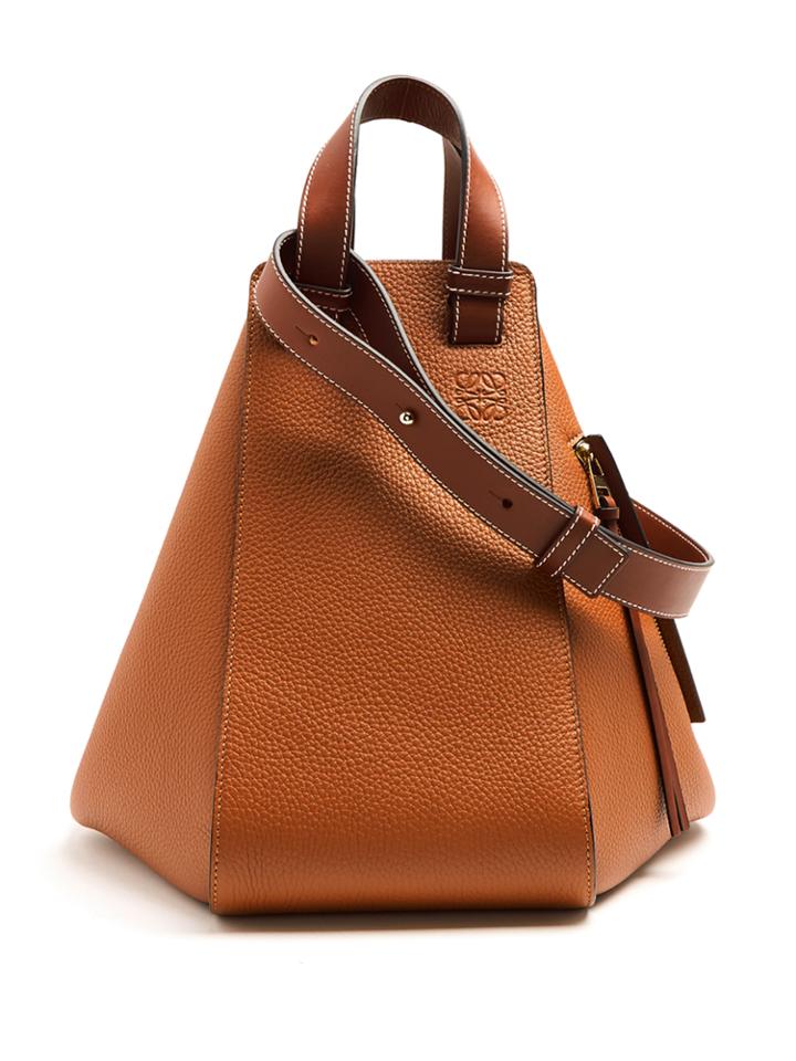 Loewe Hammock Large Grained-leather Tote