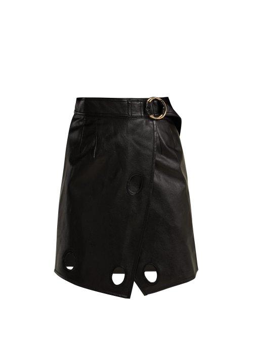 Matchesfashion.com Self-portrait - Wrap Mini Skirt - Womens - Black