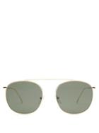 Matchesfashion.com Illesteva - Mykonos Ii Aviator Metal Sunglasses - Mens - Gold