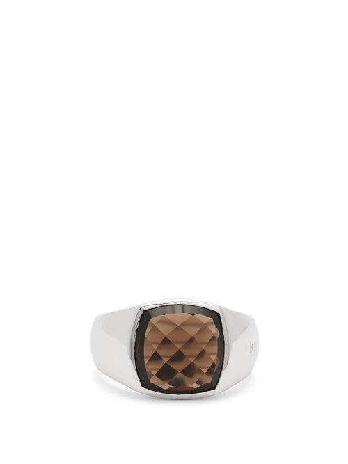 Matchesfashion.com Tom Wood - Shelby Quartz And Sterling-silver Ring - Mens - Silver
