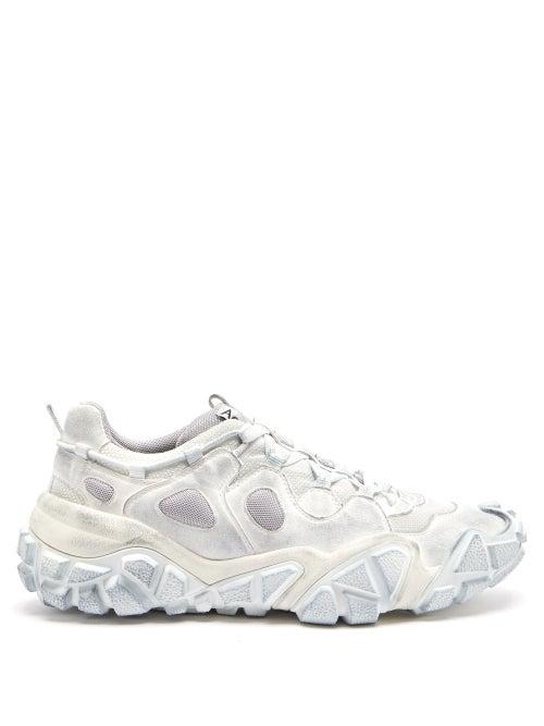 Matchesfashion.com Acne Studios - Boltzer Distressed Mesh Trainers - Mens - White