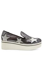 Stella Mccartney Binx Glitter-effect Slip-on Flatform Shoes
