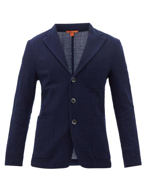 Barena Venezia - Briva Patch-pocket Wool-blend Crepe Blazer - Mens - Navy