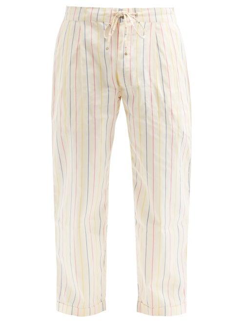 Matchesfashion.com Pro - Jacquard-striped Linen-twill Trousers - Mens - Cream Multi