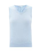 Matchesfashion.com The Row - Amalia Scoop-neck Cashmere Tank Top - Womens - Light Blue