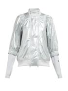Matchesfashion.com Adidas By Stella Mccartney - Metallic Shell Performance Jacket - Womens - Silver