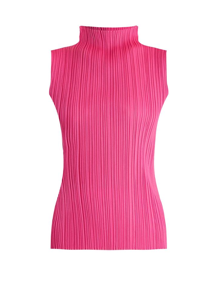 Pleats Please Issey Miyake Sleeveless Pleated Top
