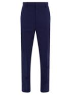 Matchesfashion.com Alexander Mcqueen - Slim-leg Wool-blend Trousers - Mens - Indigo