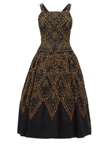 Matchesfashion.com William Vintage - Dior 1955 Mexico Faille Gown - Womens - Black