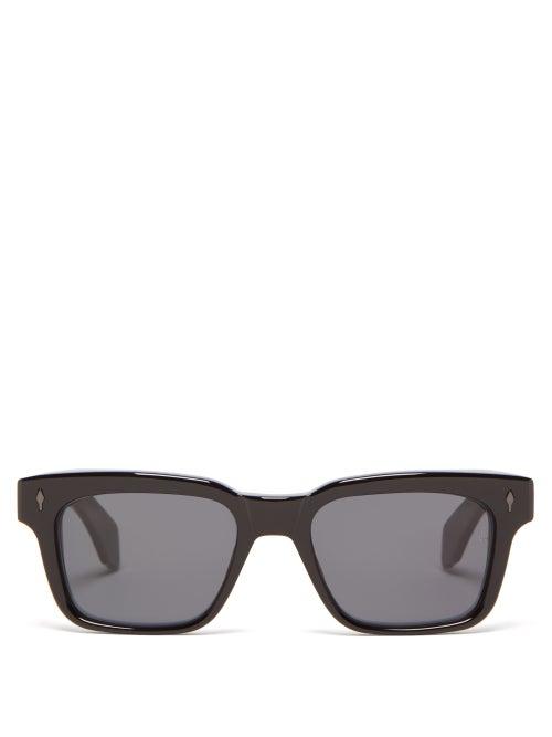 Mens Eyewear Jacques Marie Mage - Molino Square Acetate Sunglasses - Mens - Black