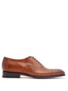 Matchesfashion.com Santoni - Grained-leather Oxford Shoes - Mens - Tan