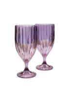 Matchesfashion.com Luisa Beccaria - Set Of Two Water Glasses - Purple