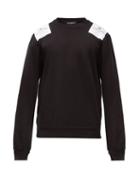Matchesfashion.com Dolce & Gabbana - Logo-patch Cotton-jersey Sweatshirt - Mens - Black
