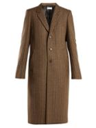 Matchesfashion.com Balenciaga - Single Breasted Wool Blend Coat - Womens - Brown Multi