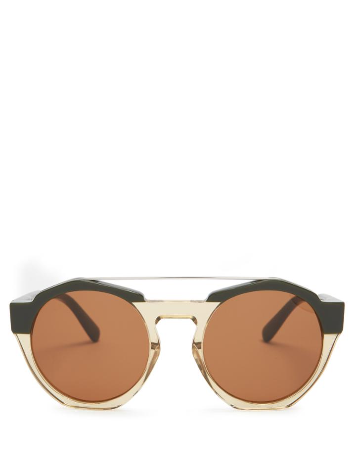 Marni Bi-colour Round-frame Acetate Sunglasses