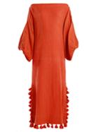 Rhode Resort Delilah Open-neck Tassel-trimmed Dress