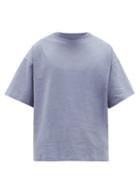Matchesfashion.com Raey - Oversized Cotton-jersey T-shirt - Mens - Blue
