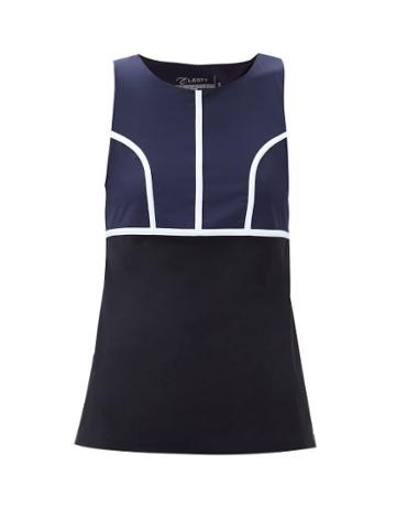 Matchesfashion.com Ernest Leoty - Eglantine Piped Tank Top - Womens - Black Navy