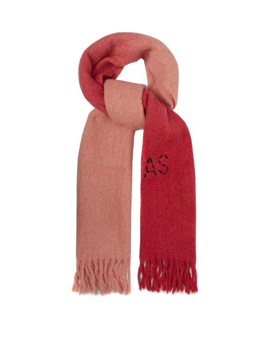 Matchesfashion.com Acne Studios - Kelow Dye Bi Colour Fringed Scarf - Womens - Pink