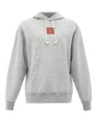 Acne Studios - Fonbar Face-patch Jersey Hooded Sweatshirt - Mens - Grey