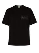 Matchesfashion.com Aries - Temple Logo Print Cotton T Shirt - Mens - Black