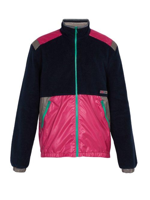 Matchesfashion.com Lanvin - Zip Up Fleece Jacket - Mens - Navy