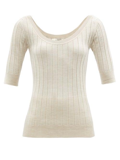 Ladies Rtw The Row - Colombe Ribbed Wool-blend Sweater - Womens - Beige