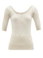 Ladies Rtw The Row - Colombe Ribbed Wool-blend Sweater - Womens - Beige