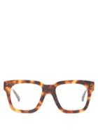 Matchesfashion.com Linda Farrow - Square Tortoiseshell Acetate Glasses - Womens - Tortoiseshell