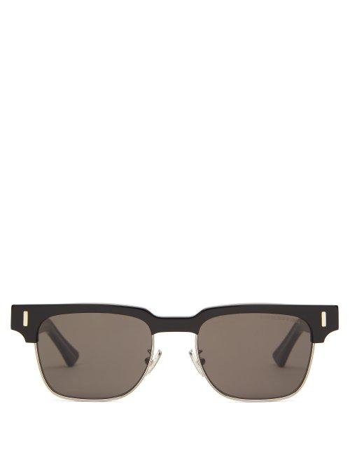Matchesfashion.com Cutler And Gross - Square Acetate Sunglasses - Mens - Black