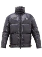 Matchesfashion.com 7 Moncler Fragment - Logo Patch Down Quilted Jacket - Mens - Navy