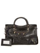 Balenciaga Giant Classic City Crocodile-effect Leather Bag