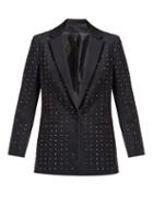 Matchesfashion.com Koch - Bead Embellished Cotton Blend Blazer - Womens - Black Multi
