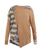 Matchesfashion.com Preen By Thornton Bregazzi - Ellie Patchwork Knit Wool Blend Sweater - Womens - Beige Multi
