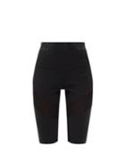 Ladies Rtw Moncler - Logo-waistband Technical-jersey Cycling Shorts - Womens - Black