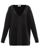 Raey - Deep V-neck Cashmere Jumper - Womens - Black