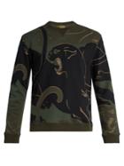 Valentino Panther-print Crew-neck Sweatshirt